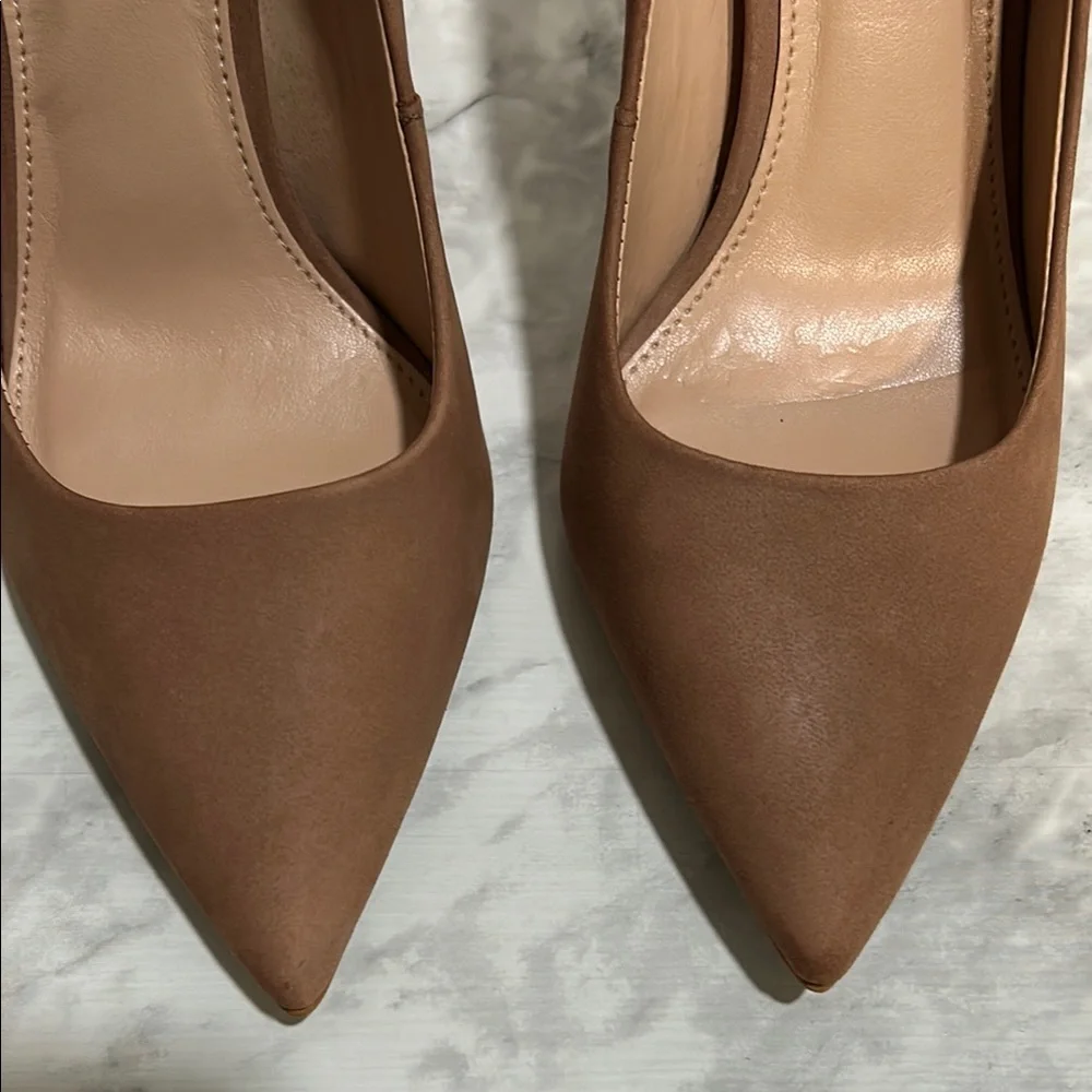 STEVE MADDEN WOMENS VALA02S1 NUDE POINTED TOE PUMPS 4”HEEL Sz 7 - Picture 10 of 12
